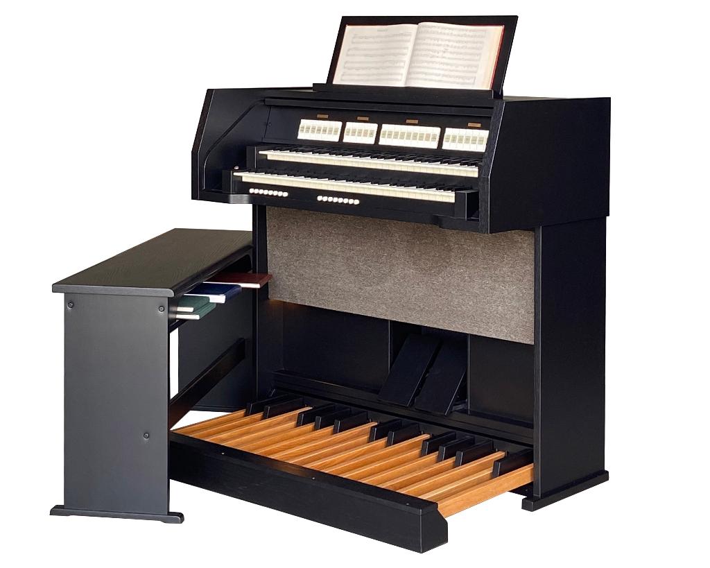 Johannus Wesley Festivo,  mooi zwart orgel in smalle kast, Ophalen, 2 klavieren, Orgel