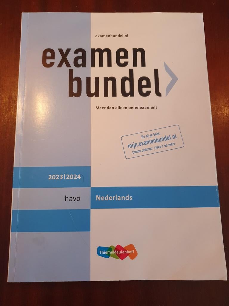 Examenbundel Nederlands havo 2023/2024, Ophalen of Verzenden, Alpha, Zo goed als nieuw, MBO