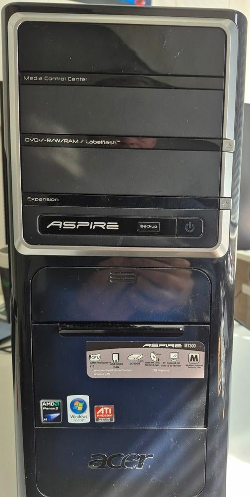 ACER Aspire M7300 systeem kast, Ophalen, Gebruikt, 2 tot 3 Ghz, 8 GB