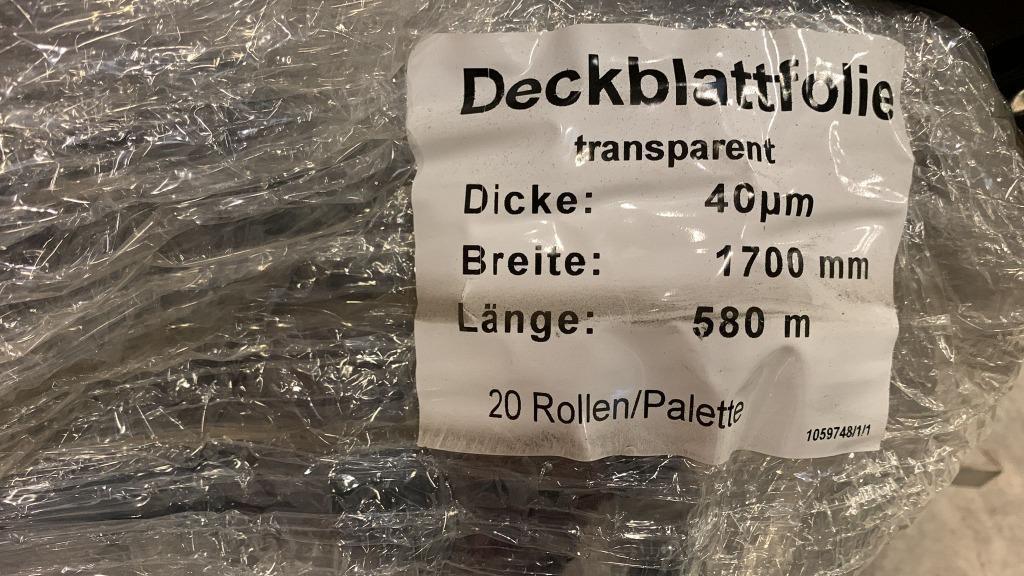 19 x nieuwe rollen folie 170 breed 580 m, per rol  ideaal vo, Minder dan 4 cm, Overige materialen, Ophalen of Verzenden, Zo goed als nieuw