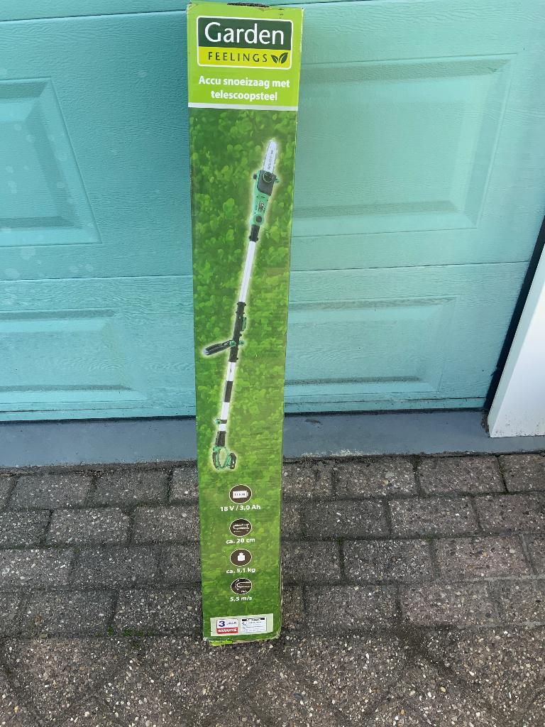 Accu snoeizaag met telescoopsteel, Ophalen, Zo goed als nieuw, 50 mm of meer, Garden Feelings