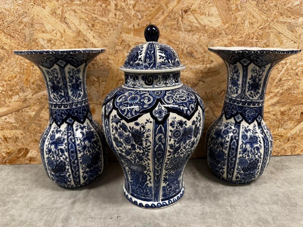 3-delig Delfts Blauw Kaststel - Royal Sphinx by Boch - ReK4, Ophalen of Verzenden