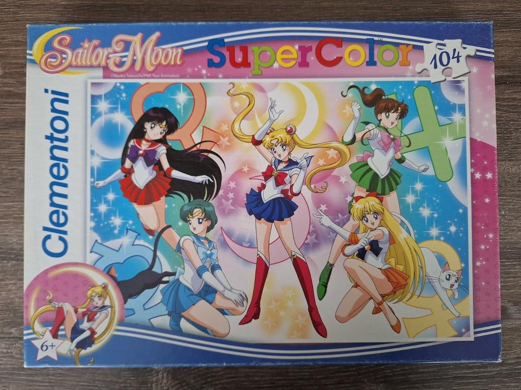 Sailor moon puzzle (puzzel) 104 stukjes compleet, Ophalen of Verzenden, Minder dan 500 stukjes, Zo goed als nieuw, Legpuzzel