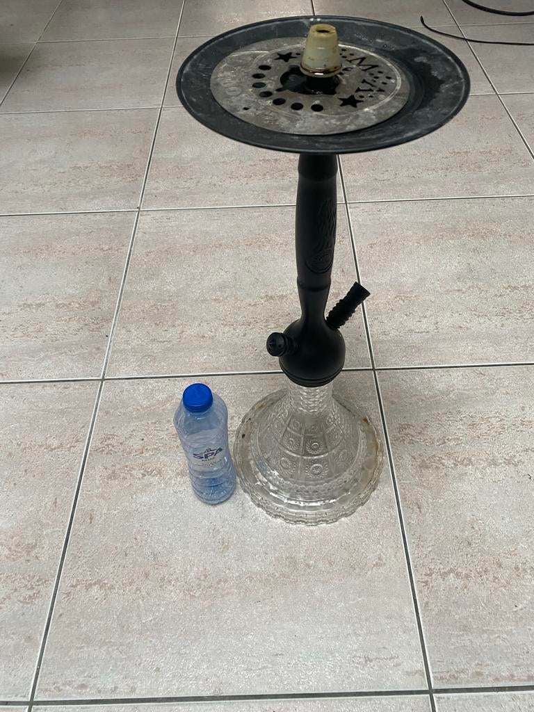 Grote waterpijp met glazen vaas, Ophalen of Verzenden, Gebruikt, (Water)pijp