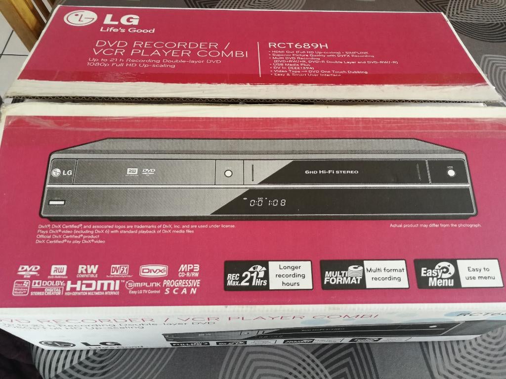 LG RCT-689H zo goed als nieuw, Audio, Tv en Foto, Videospelers, Ophalen of Verzenden, Zo goed als nieuw, VHS-speler of -recorder
