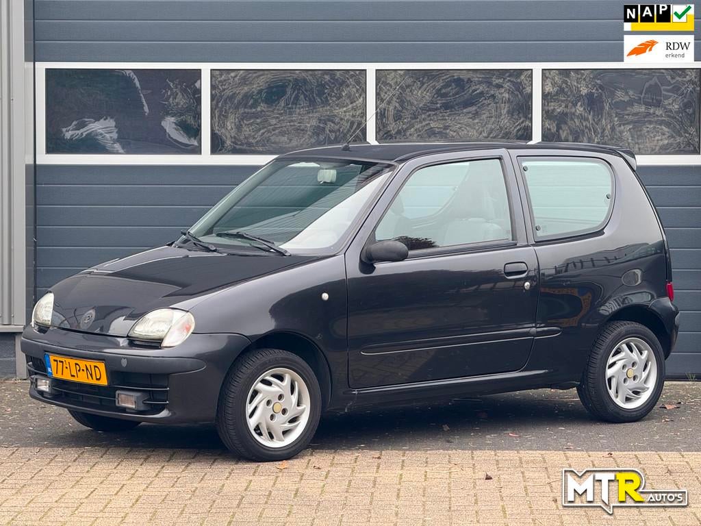 Fiat Seicento 1.1 Team 1e EIG|NAP|NWE APK, Voorwielaandrijving, Stof, Zwart, Zwart
