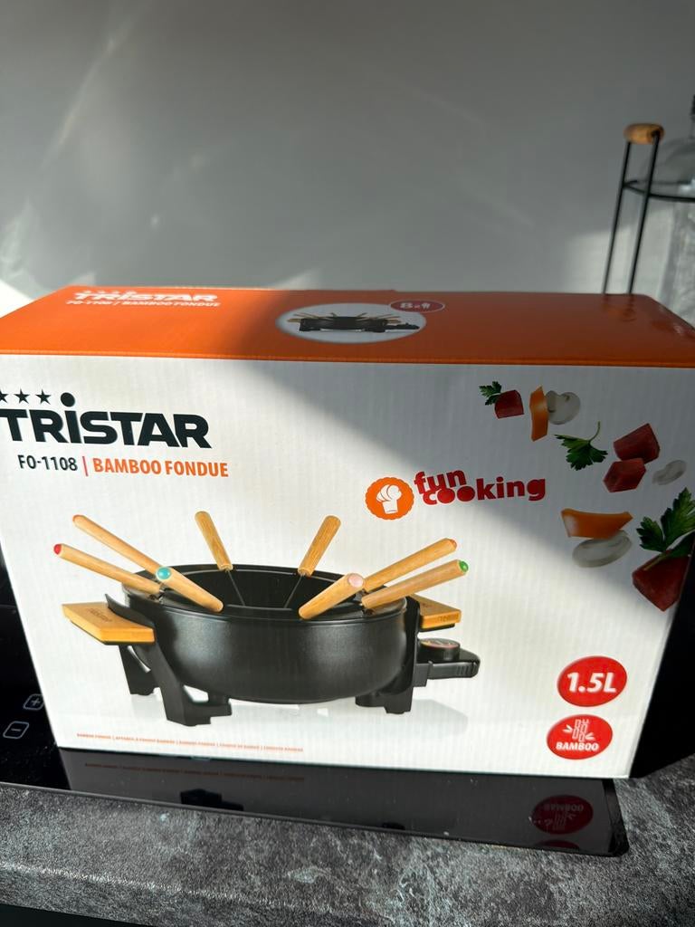 Tristar FO-1108 Bamboo Fondue - Nieuw in doos, Ophalen, Nieuw, Elektrisch, Fondueset