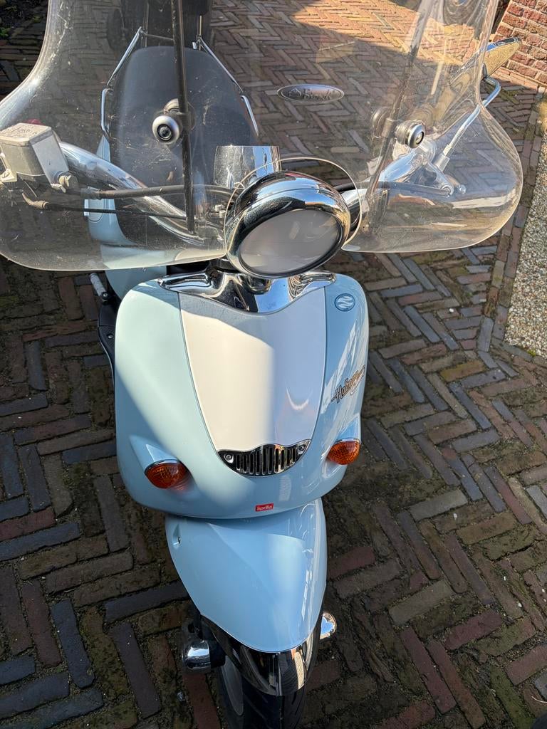 Aprilia Mojito Habana Custom Scooter - Lichtblauw, Fietsen en Brommers, Scooters | Aprilia, Ophalen, Gebruikt, Maximaal 45 km/u