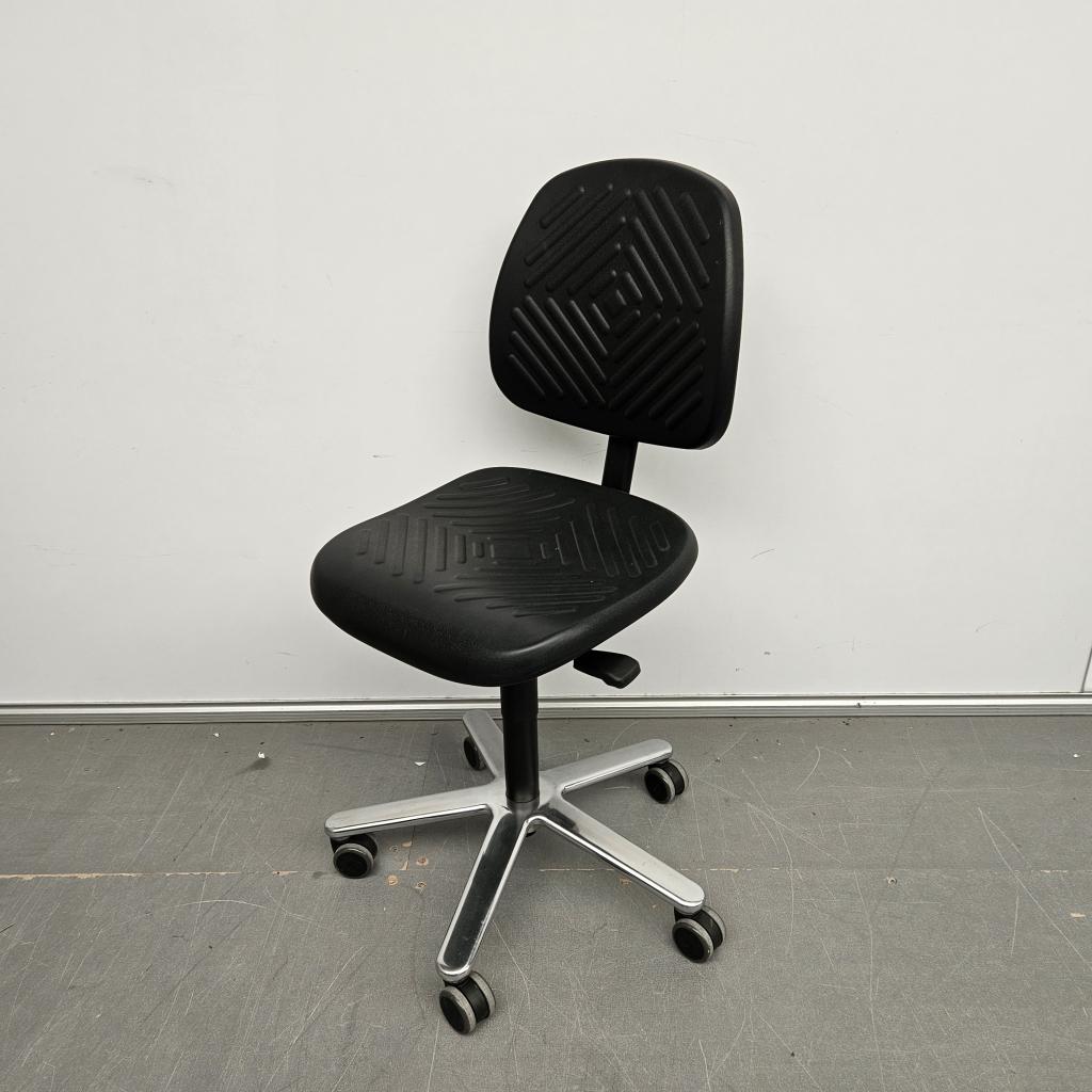 Labkoo medische werkstoel / labstoel - zwarte PU bekleding, Niet ingevuld, Gebruikt, Niet ingevuld, Niet ingevuld