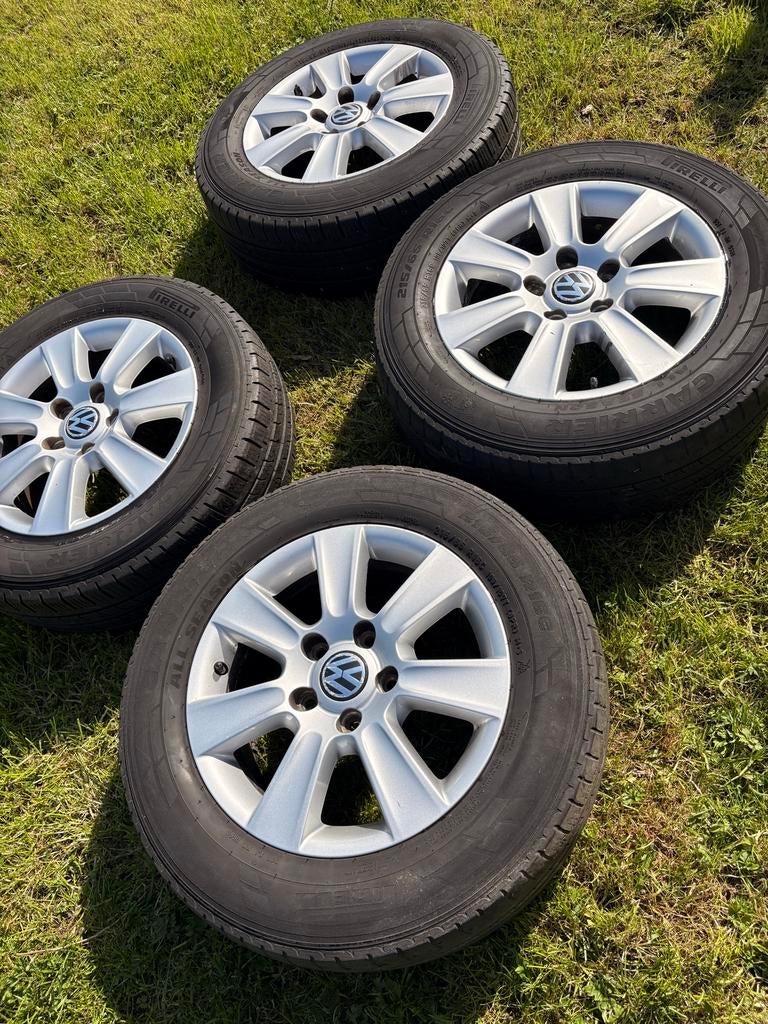 VW Transporter T5 & T6 Velgen met All Season Banden, Auto-onderdelen, Banden en Velgen, Ophalen, 16 inch, Banden en Velgen, All Season