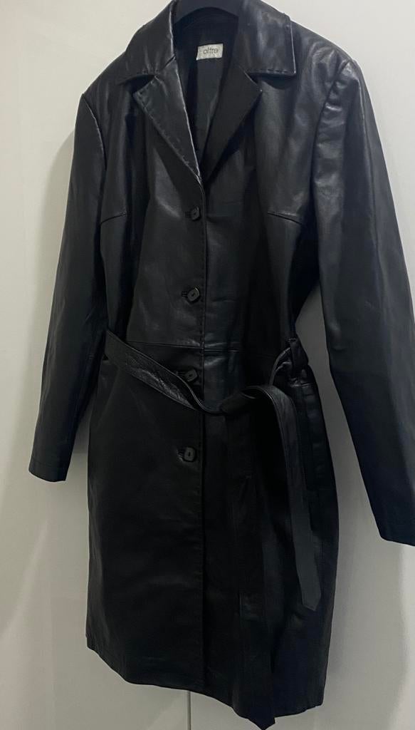 Oktre echtleer jas, Ophalen of Verzenden, Zo goed als nieuw, Zwart