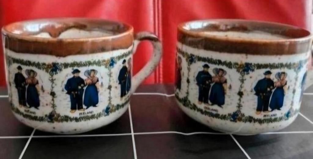 Twee Soepkommen met Zeeland opdrukken, Ophalen of Verzenden, Zo goed als nieuw, Kom(men), Overige stijlen