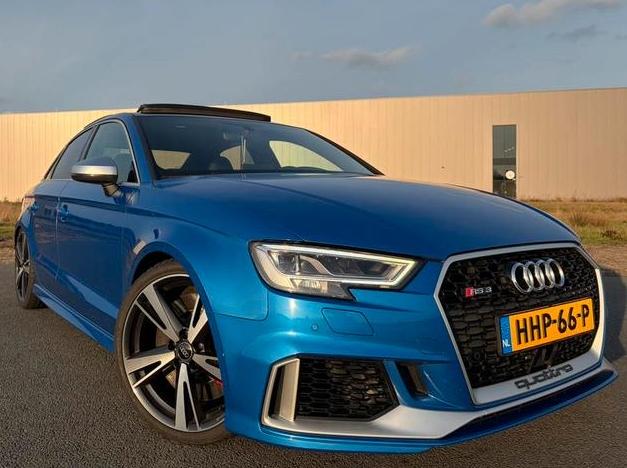 RS3 Sedan NO OPF 2018 Virtual/RS stoel/ACC/Pano BBS + KW v3, Automaat, 1490 kg, Zwart, RS3