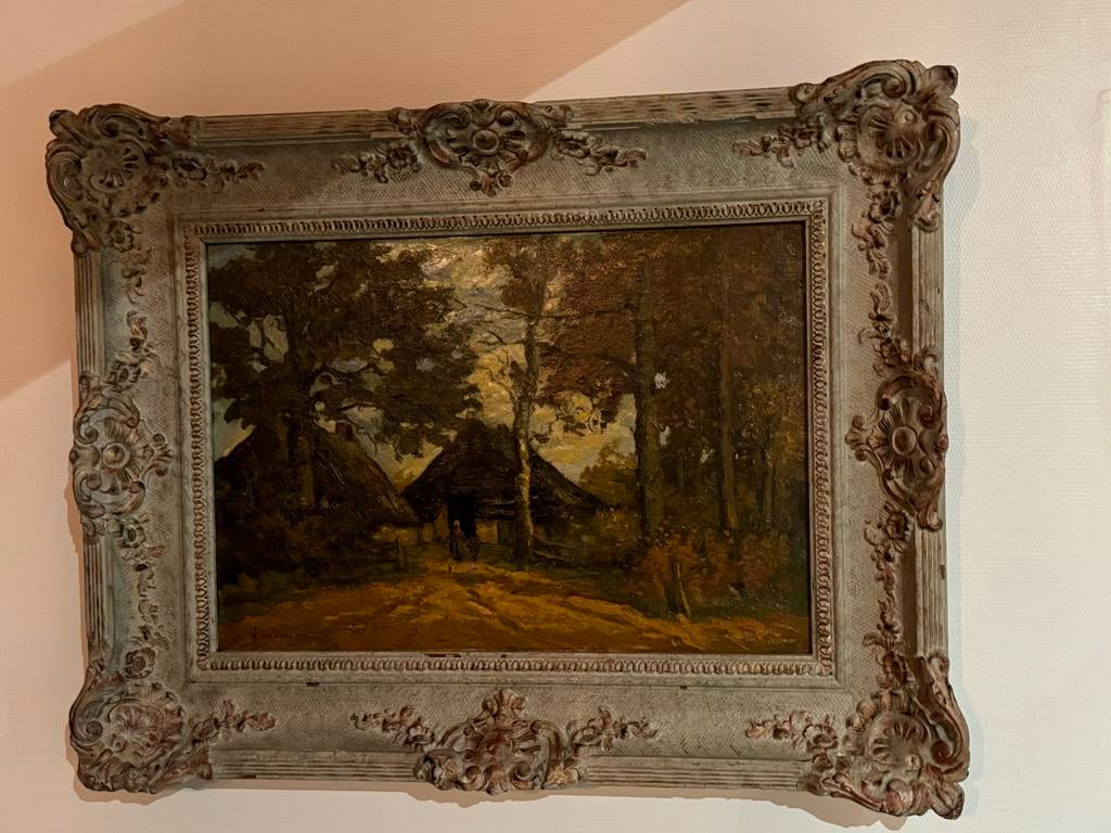 Jan van Vuuren - Prachtig Schilderij met Zeer Mooie Lijst, Ophalen of Verzenden