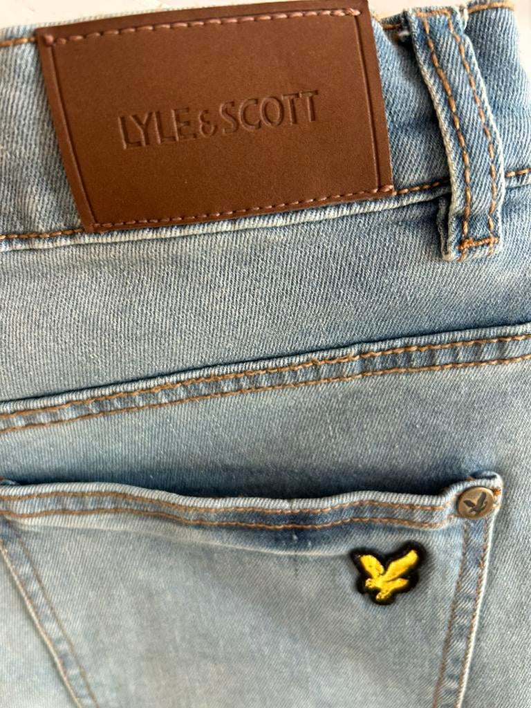 Mooie spijker short van Lyle & Scott maat 164, Ophalen of Verzenden, Zo goed als nieuw, Jongen, Broek