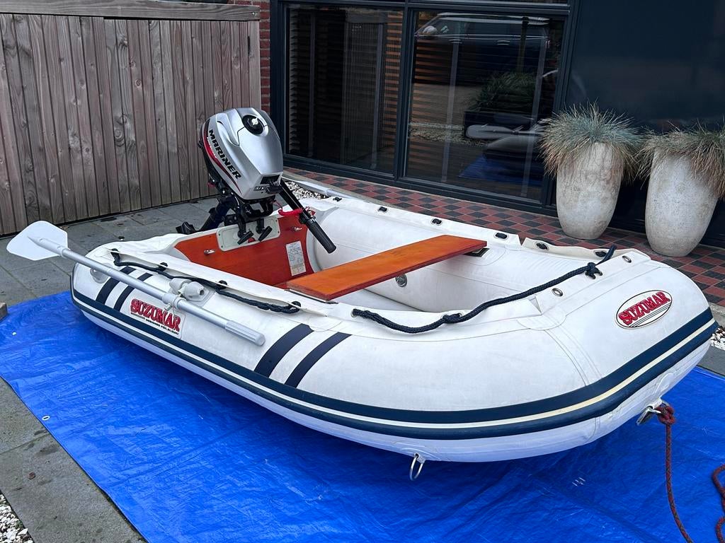 Rubberboot Sets: Honwave Demo & Suzumar | 5 Motor-opties |, Watersport en Boten, Rubberboten, Airdeck, Zo goed als nieuw, Benzine