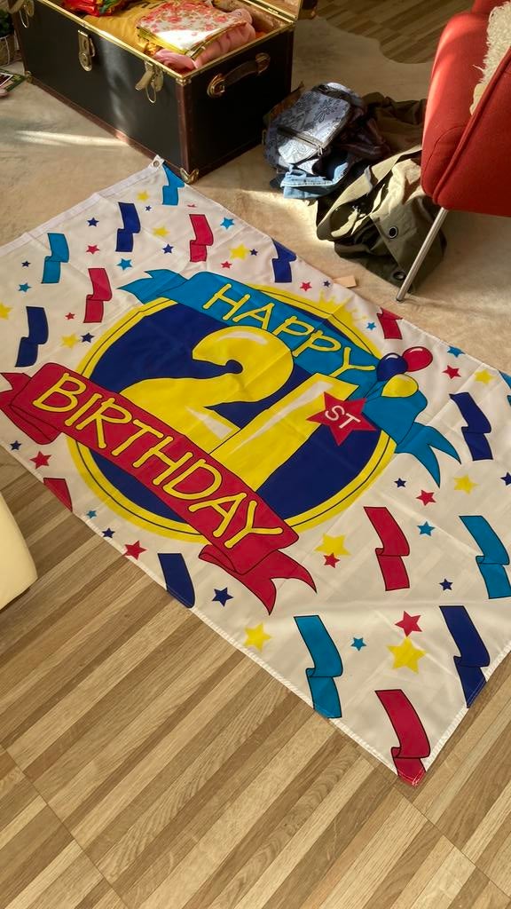 Grote verjaardagsvlag 21 jaar, Ophalen, Zo goed als nieuw