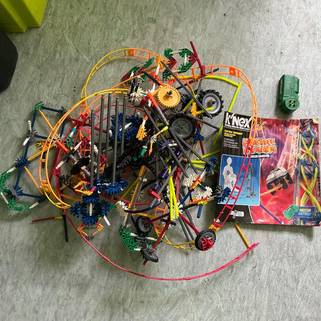 K’Nex Electric Inferno Roller Coaster - lees omschrijving, Ophalen of Verzenden, Gebruikt, K'nex