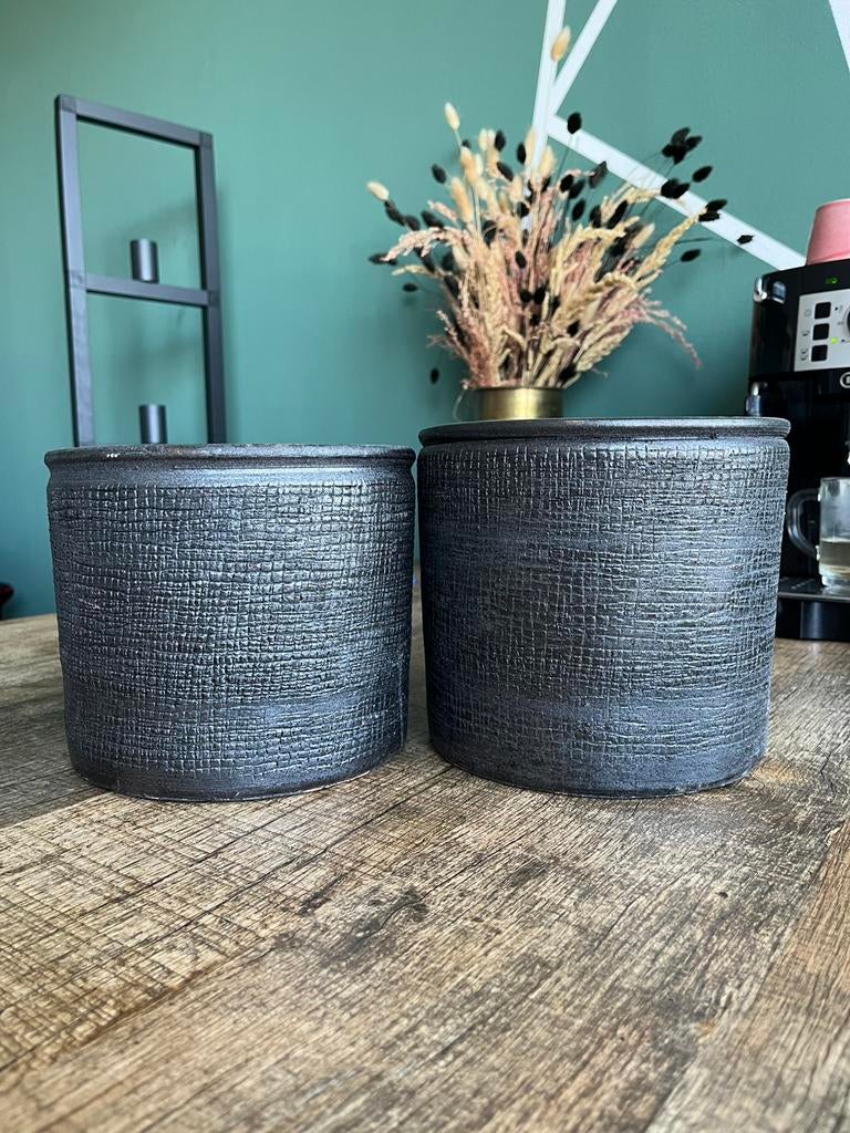 Stenen bloempotten, Ophalen, Steen, Rond, Zo goed als nieuw