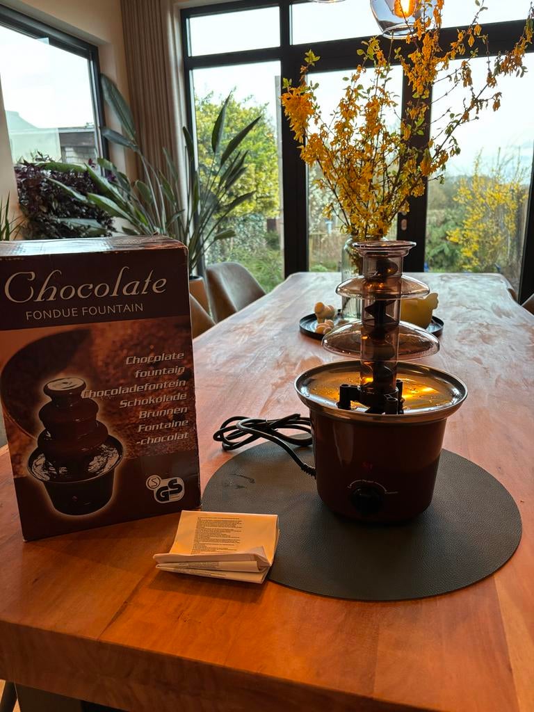 Chocolade fontein, Witgoed en Apparatuur, Fonduesets, Gebruikt, Fondueset, Elektrisch, Ophalen