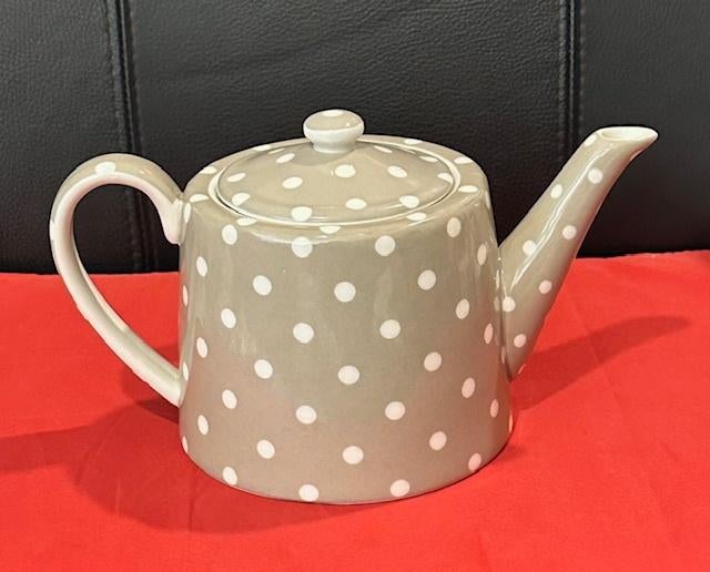 theepot Green Gate Copenhagen, kleur bruin/beige polkadot, Huis en Inrichting, Keuken | Servies, Zo goed als nieuw, Overige typen