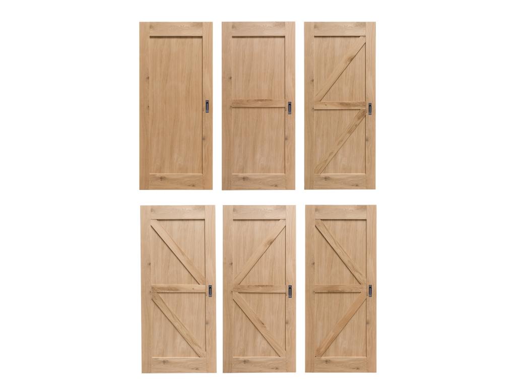 Binnen deur | Eiken deur | Schuifdeur | Barn Deur, Niet ingevuld, 80 tot 100 cm, Binnendeur, Niet ingevuld