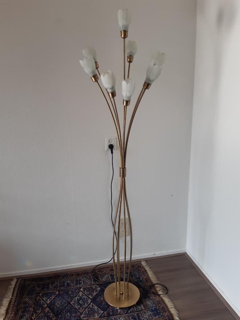 Vintage Vandeheg Vloerlamp Bloemenboeket, Ophalen, Gebruikt, Modern, Bloemig, Decoratief, 150 tot 200 cm