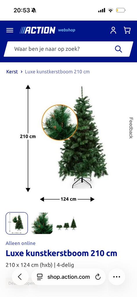 Mooie volle kerstboom, Ophalen, Zo goed als nieuw