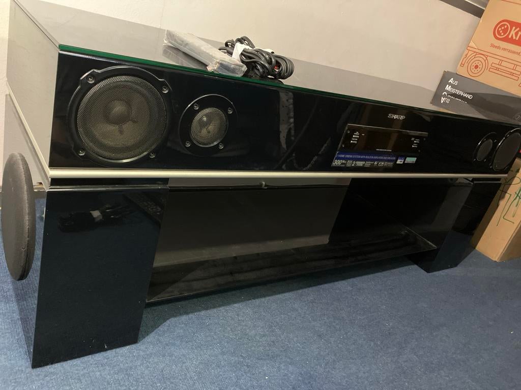 Sharp tv-meubel met ingebouwde amplifier en speaker, Overige merken, Gebruikt, 2.1-systeem, 70 watt of meer