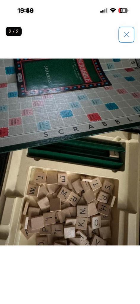 scrabble, Hobby en Vrije tijd, Gezelschapsspellen | Bordspellen, Ophalen of Verzenden, Gebruikt