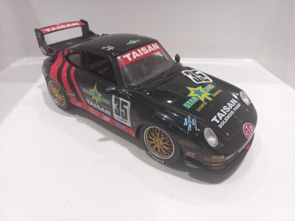 Porsche 911 GT2 Turbo #35 Anson 1:18 modelauto 123, Ophalen of Verzenden, Zo goed als nieuw, Auto, Anson