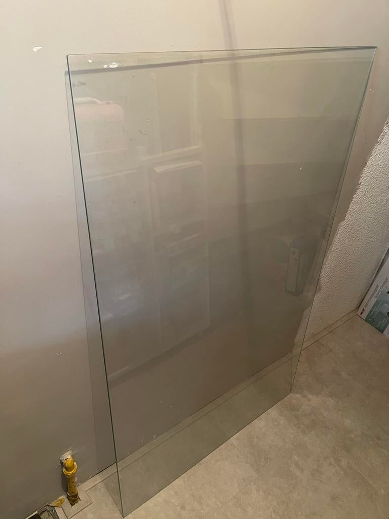 Transparant gehard glazen tafelblad 120x75 cm, Huis en Inrichting, Tafelonderdelen, 100 tot 150 cm, Nieuw, Glas, Tafelblad