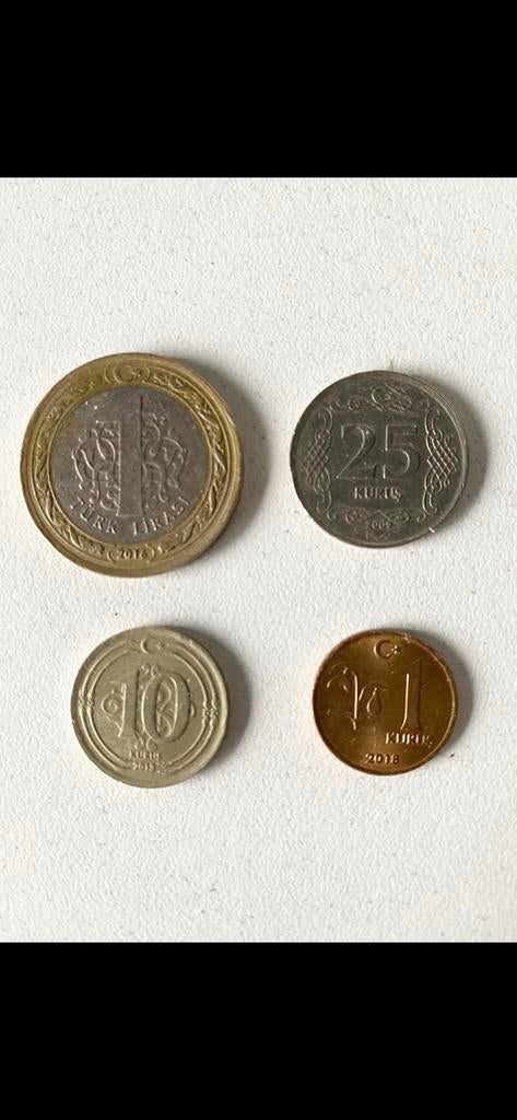 set: 4 TURKSE MUNTEN, Ophalen of Verzenden, Midden-Oosten, Setje