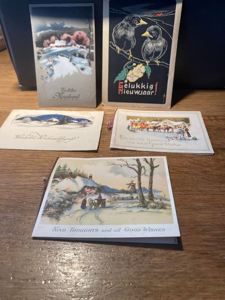 Diverse Kerst- en Nieuwjaarskaarten (Ansichtkaarten), Ophalen of Verzenden, Voor 1920, Gelopen, Feest(dag)