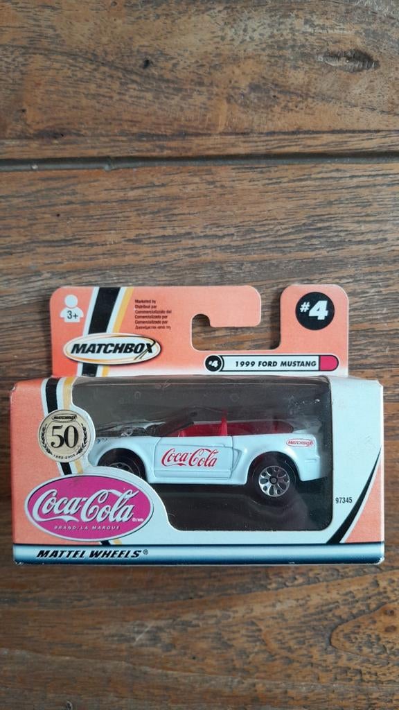 Matchbox 1999 Ford Mustang Coca-Cola editie, Ophalen of Verzenden, Nieuw, Auto