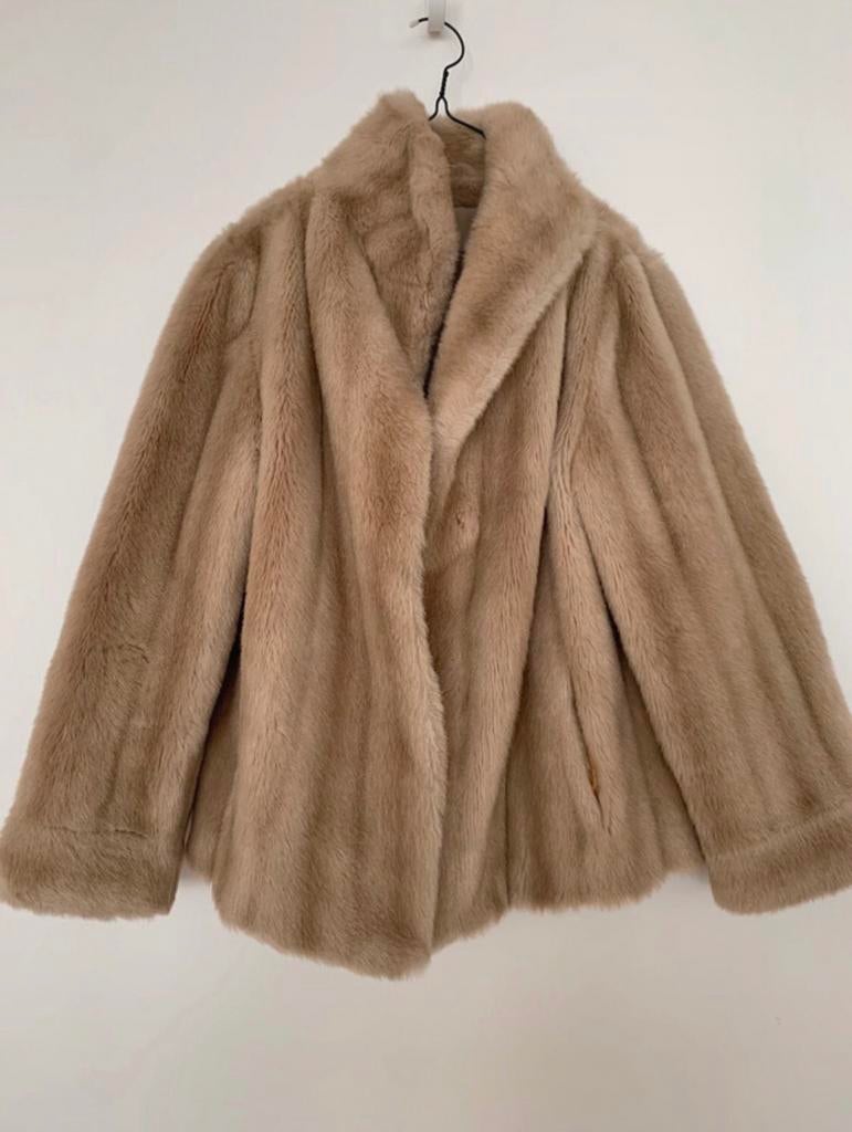 Bontjas nep, Kleding | Dames, Ophalen of Verzenden, Zo goed als nieuw, Maat 36 (S), Bruin