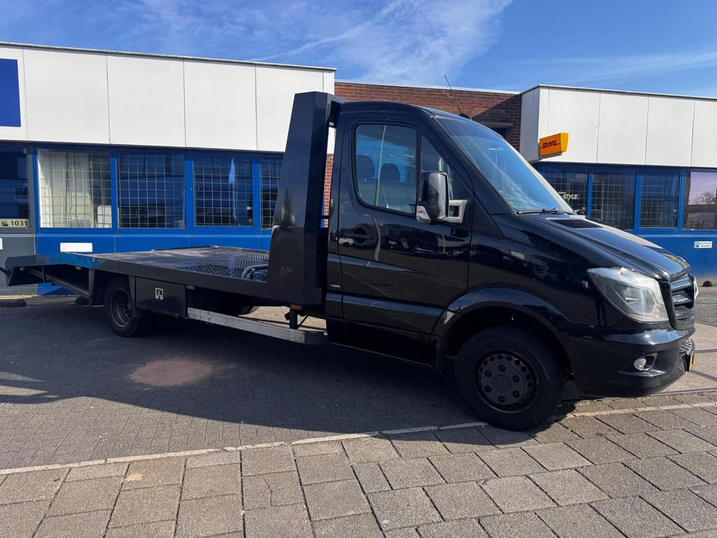 Mercedes-Benz Sprinter 519 3.0 Euro6 Airco Tijhof Oprijwagen, Automaat, Stof, Gebruikt, 190 pk