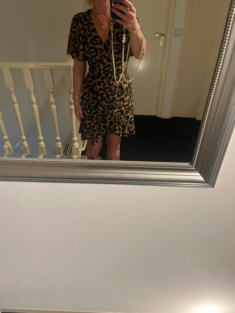 Panterprint jurkje, Kleding | Dames, Bruin, Nieuw, Ophalen of Verzenden, Maat 34 (XS) of kleiner