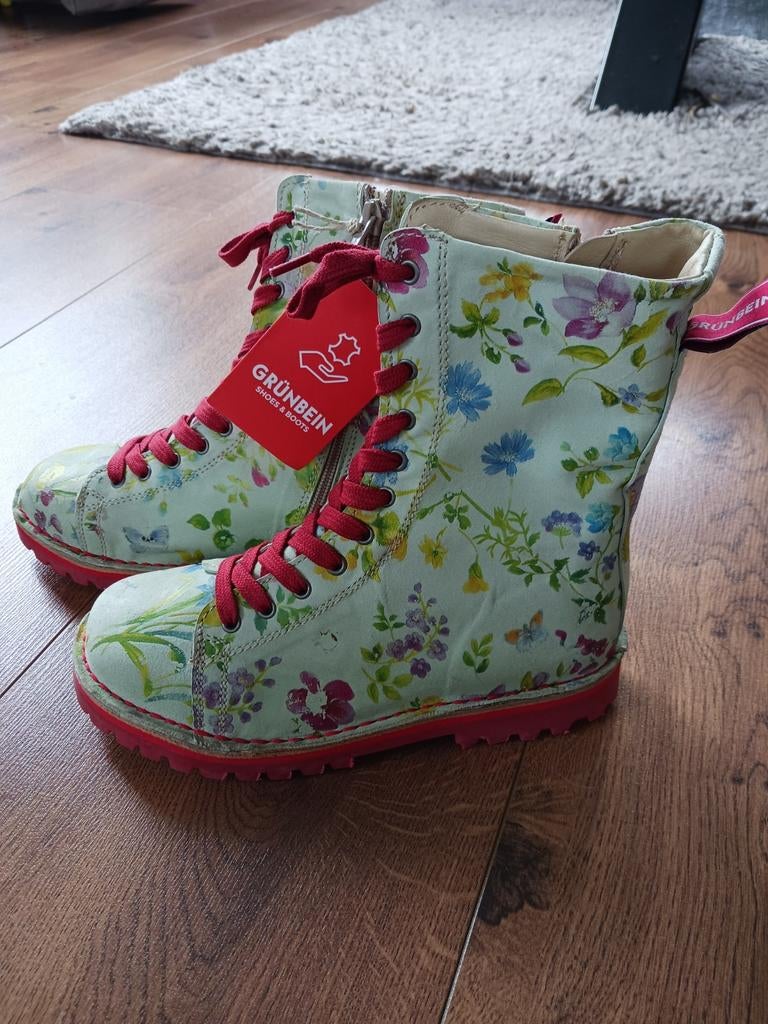Nieuwe Grünbein schoenen maat 37 - Super leuk bloemenprint!, Overige kleuren, Verzenden, Lage of Enkellaarzen, Nieuw