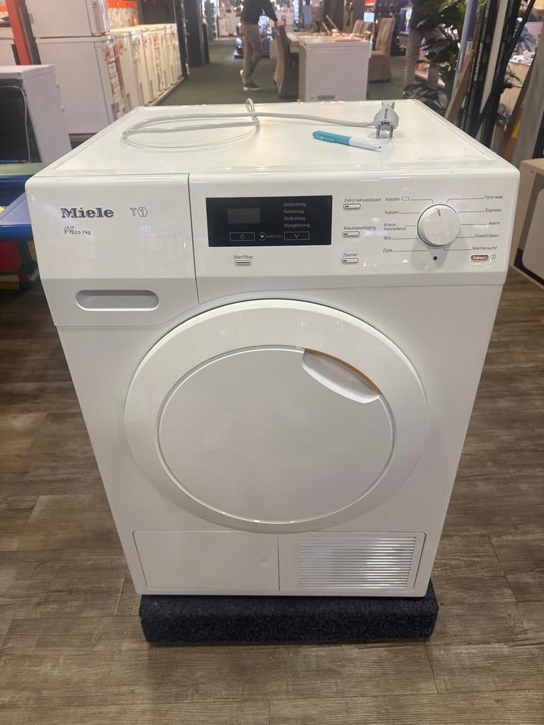 Miele TKB150 Warmtepompdroger 7kg - Energiezuinig, Ophalen, 6 tot 8 kg, Gebruikt, Voorlader