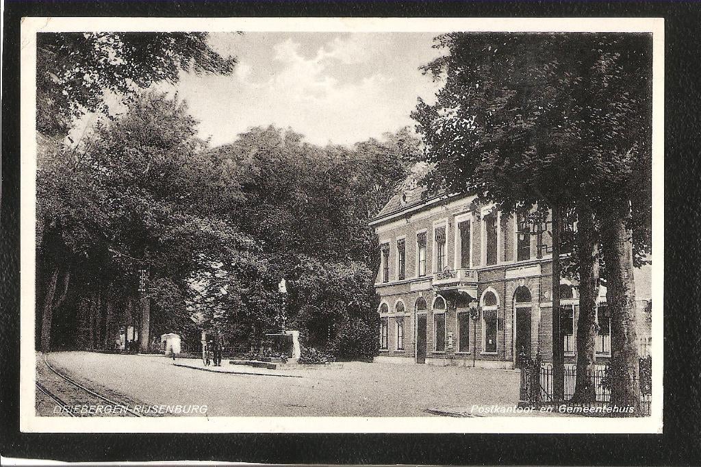 Driebergen, Rijsenburg, Postkantoor en Gemeentehuis, Ophalen of Verzenden, 1940 tot 1960, Gelopen, Utrecht