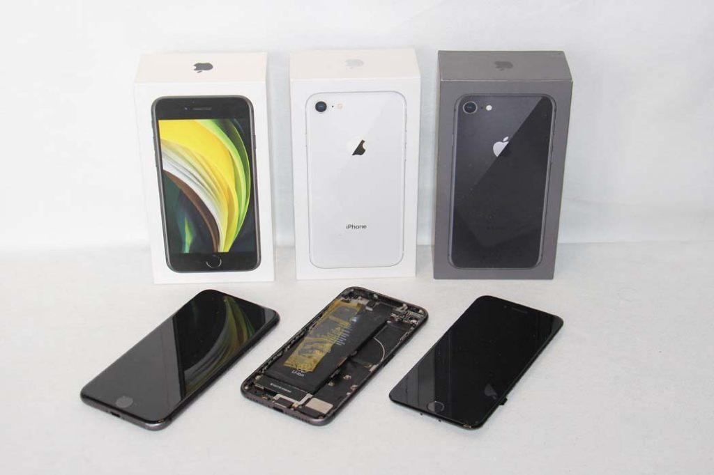 Iphone 8 + extra onderdelen en dozen - defect reparatie, Ophalen of Verzenden, 64 GB, Niet werkend, Grijs