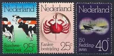 Nederland NVPH nr 1052/4 postfris Gelegenheidszegels 1974, Postzegels en Munten, Ophalen of Verzenden, Na 1940, Postfris