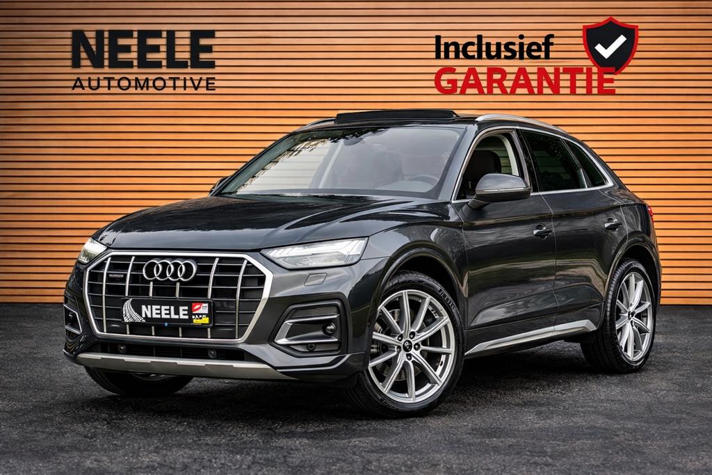 ✅ Audi Q5 50 TFSI e Pano | 360 | HUD | Blind spot | Stuurvv, Auto's, Automaat, Stof, USB, Zwart