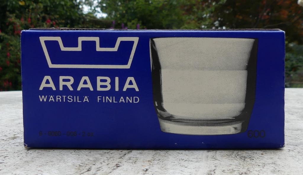 Nieuwe Arabia Wartsila Prisma Glas Set 6 Glazen in de doos, Glas of Glazen, Nieuw, Ophalen of Verzenden, Glas
