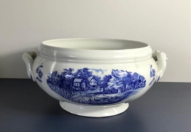 Romantic Sarreguemines soupière decor Garanti, Antiek en Kunst, Antiek | Servies los, Ophalen of Verzenden