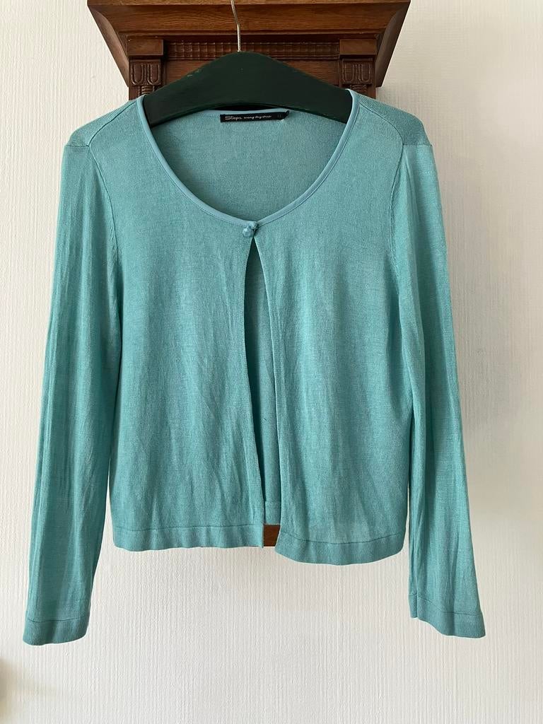 Steps zeegroen katoenen vestje mt M izgs, Ophalen of Verzenden, Gedragen, Maat 38/40 (M), Groen