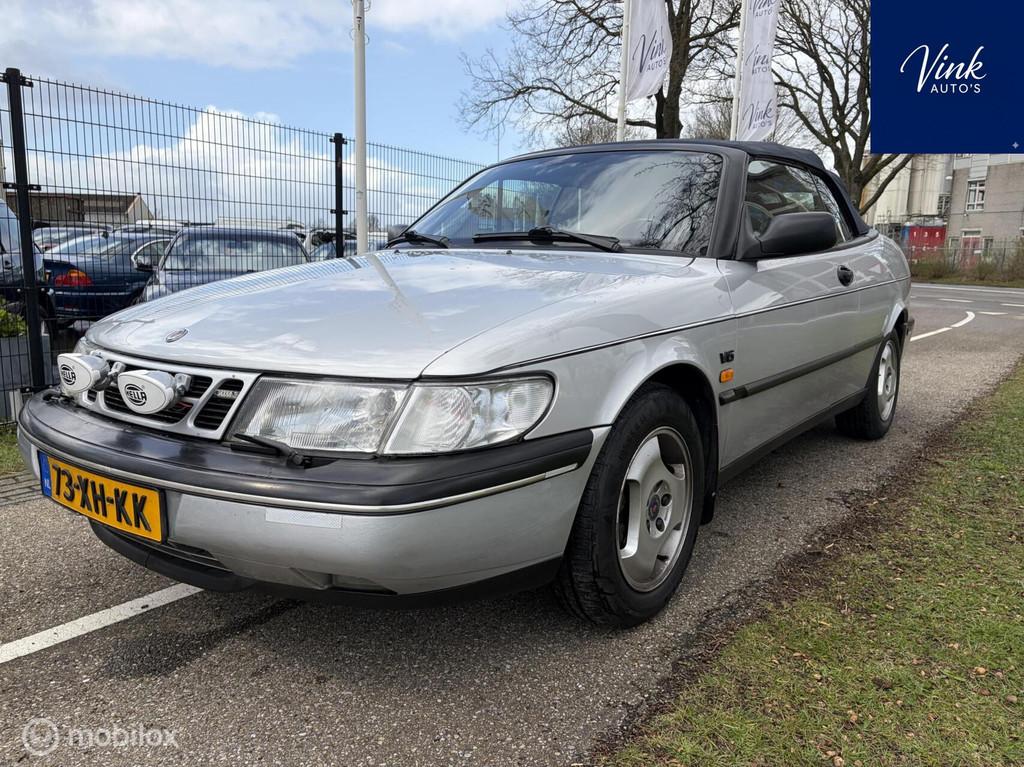 Saab 900 Cabrio 2.5 V6 SE, Zwart, Cabriolet, 4 stoelen, Leder