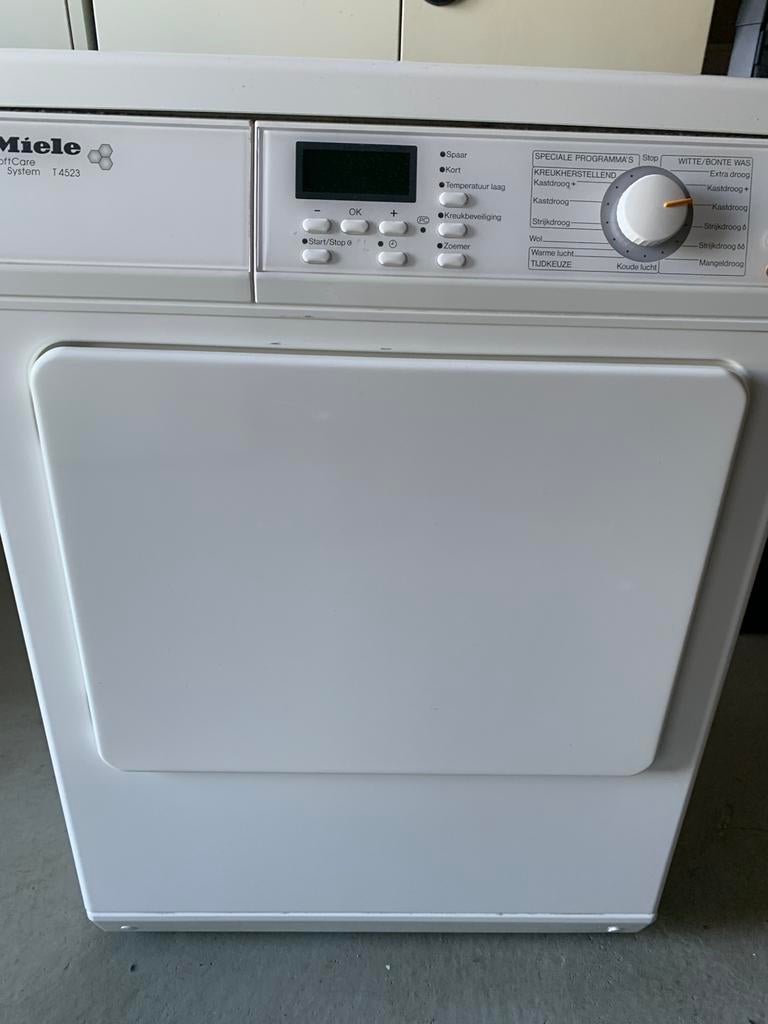 Miele T4523 wasdroger, Ophalen, Zo goed als nieuw, Luchtafvoer, 85 tot 90 cm