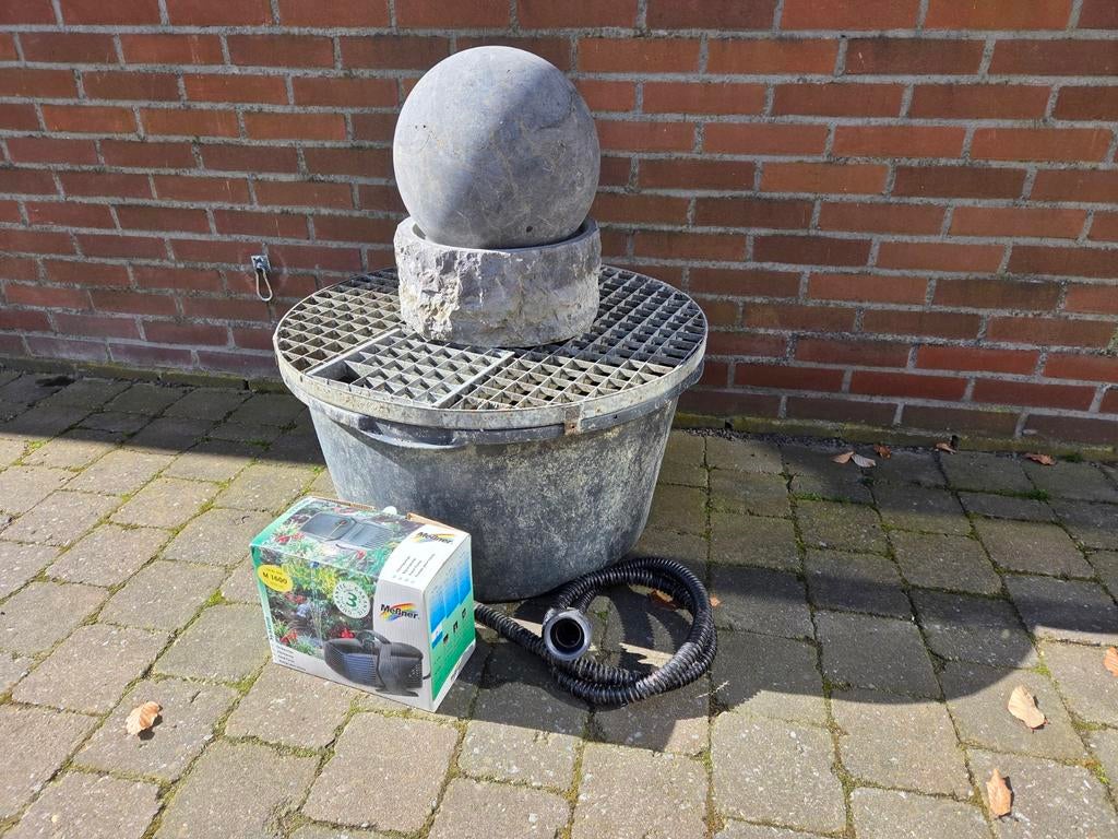 Water ornament draaiende bol / bal van marmer, Ophalen, Beton, Waterornament